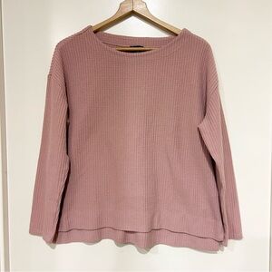 Splendid Thermal Waffle Knit Hi-Low Long Sleeve Tunic Top Dusty Pink Size Medium